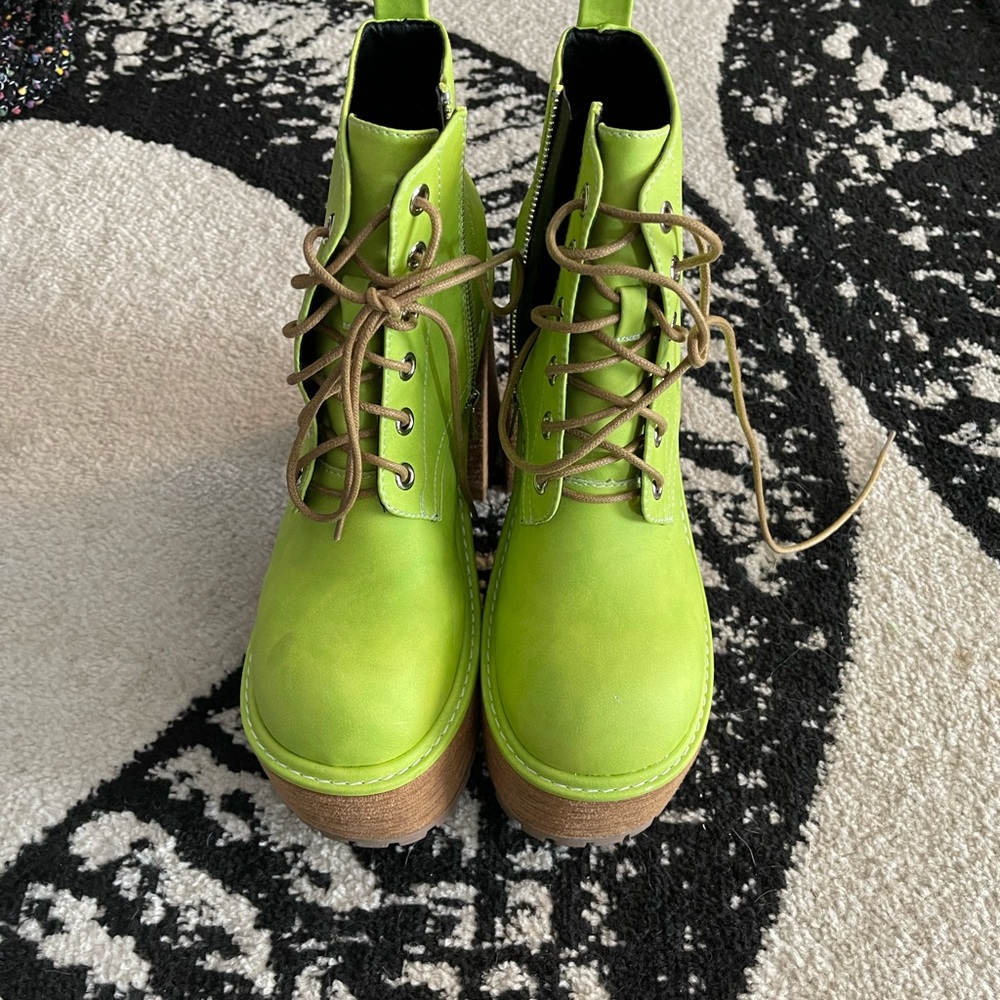 Dolls kill neon platform shoes from the Delia collection